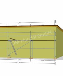 Stahlgerüst mit Alu-Rahmentafel 41qm
