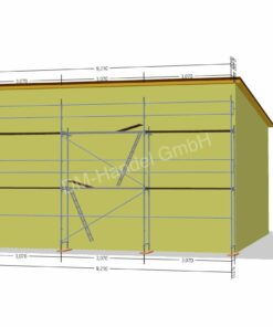 Stahlgerüst mit Alu-Rahmentafel 60qm