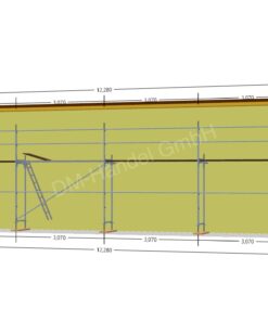 Stahlgerüst mit Alu-Rahmentafel 55qm
