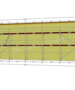 Stahlgerüst mit Holzböden 117qm