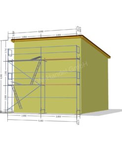 Stahlgerüst mit Holzböden 39qm