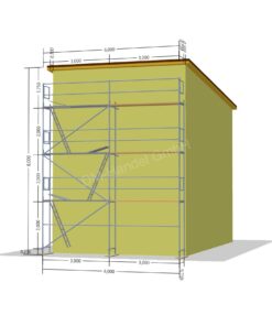 Stahlgerüst mit Holzböden 51qm