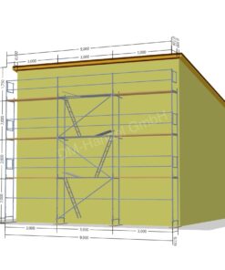 Stahlgerüst mit Holzböden 72qm