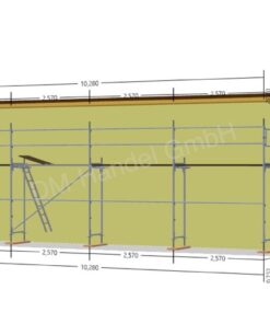 Stahlgerüst mit Alu-Rahmentafel 46qm