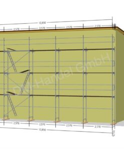 Stahlgerüst mit Alu-Rahmentafel 109qm