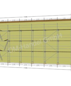 Stahlgerüst mit Alu-Rahmentafel 153qm