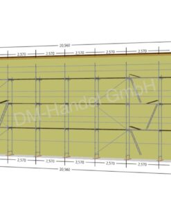Stahlgerüst mit Alu-Rahmentafel 174qm