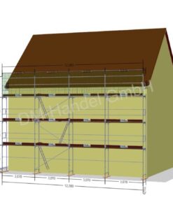 Dachfanggerüst mit Alu-Rahmentafel 105qm