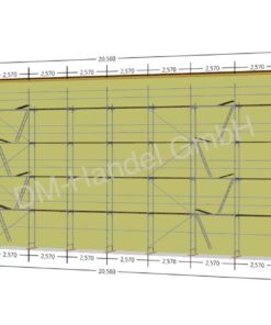 Alu Gerüst mit Alu-Rahmentafel 215.88qm