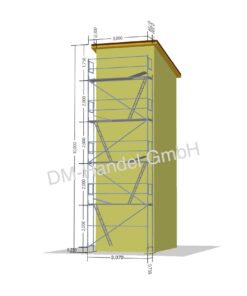 Stahlgerüst mit Alu-Rahmentafel 32qm