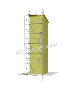 Stahlgerüst mit Alu-Rahmentafel 38qm