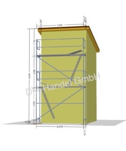 Stahlgerüst mit Alu-Rahmentafel 20qm