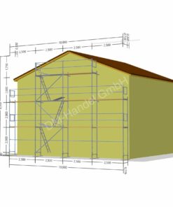 Giebelgerüst mit Holzböden 77qm