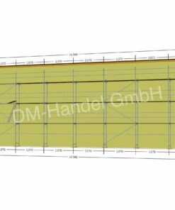 Stahlgerüst mit Alu-Rahmentafel 209qm