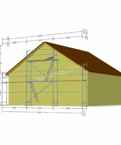 Giebelgerüst mit Holzböden 21qm