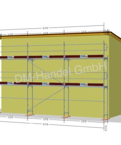 Stahlgerüst mit Vollaluböden 61.24qm