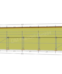 Alu Gerüst mit Alu-Rahmentafel 83qm