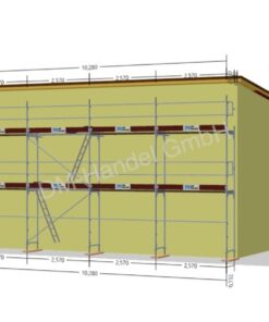 Alu Gerüst mit Alu-Rahmentafel 68qm
