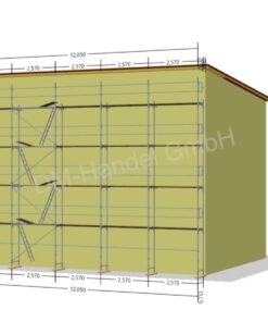 Stahlgerüst mit Stahlböden 134qm