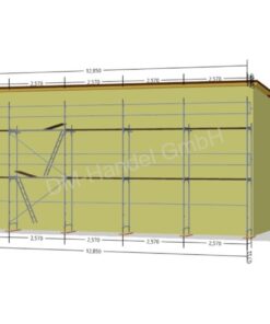 Stahlgerüst mit Alu-Rahmentafel 83qm