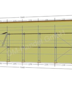 Stahlgerüst mit Alu-Rahmentafel 100qm