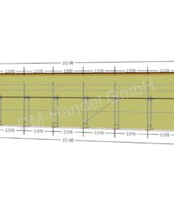 Stahlgerüst mit Stahlböden 103qm
