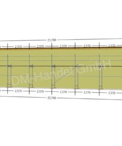 Stahlgerüst mit Stahlböden 115qm