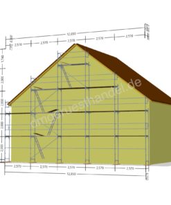 Giebelgerüst mit Alu-Rahmentafel 100qm