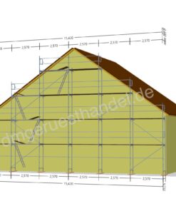 Giebelgerüst mit Alu-Rahmentafel 140qm