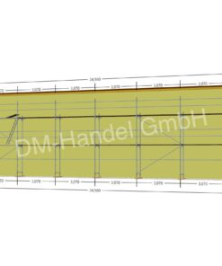 Alu Gerüst mit Alu-Rahmentafel 150qm