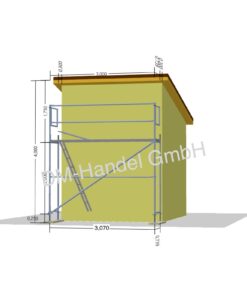 Stahlgerüst mit Alu-Rahmentafel 13qm