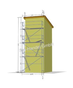 Stahlgerüst mit Alu-Rahmentafel 26qm