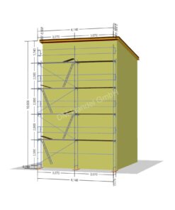 Stahlgerüst mit Alu-Rahmentafel 64qm