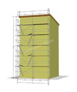 Stahlgerüst mit Alu-Rahmentafel 76qm