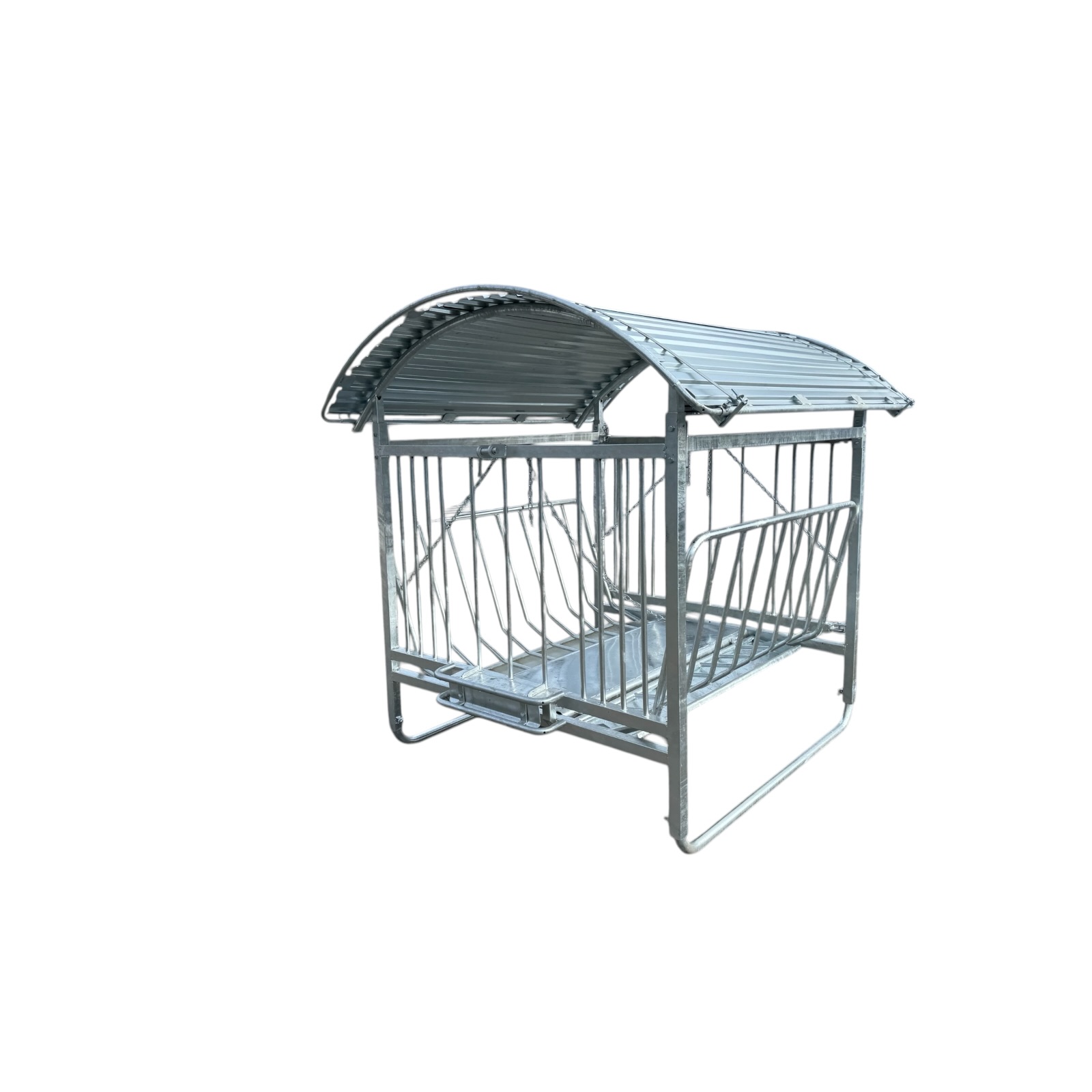 Viereckraufe 1,7x1,6m , Futterraufe mit Dach für Schafe Ziegen – Bild 7