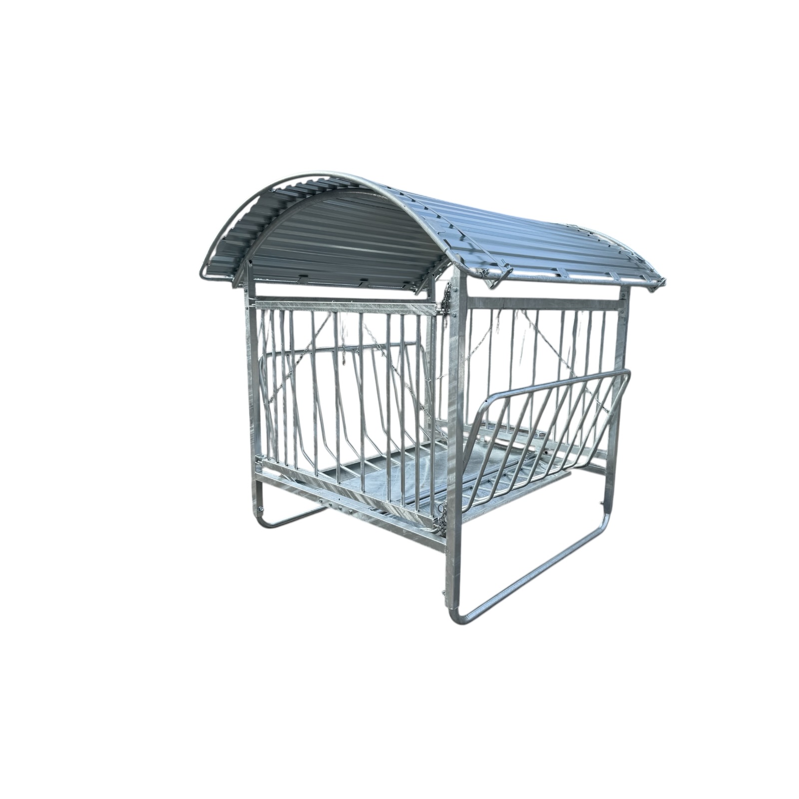 Viereckraufe 1,7x1,6m , Futterraufe mit Dach für Schafe Ziegen – Bild 4