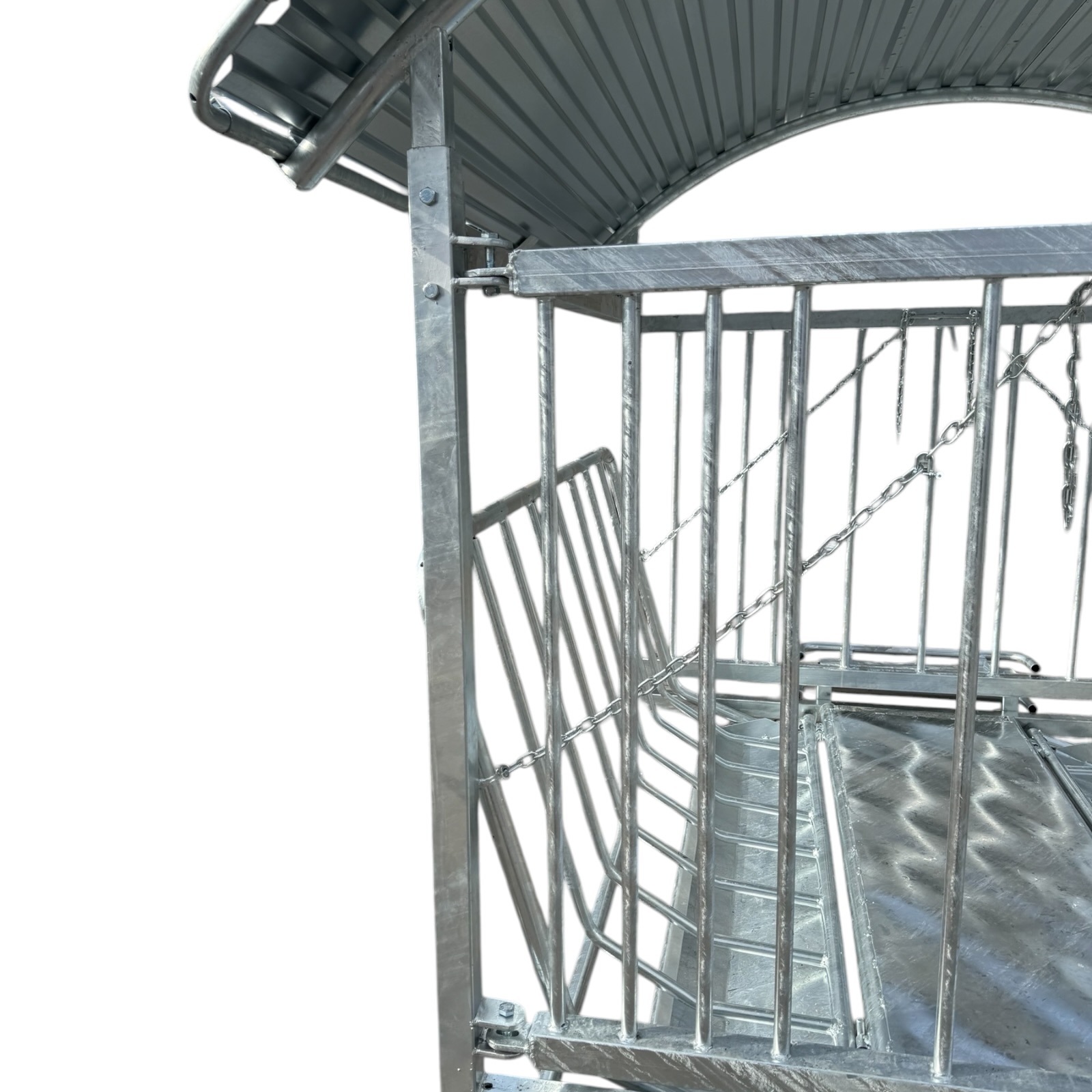 Viereckraufe 1,7x1,6m , Futterraufe mit Dach für Schafe Ziegen – Bild 14